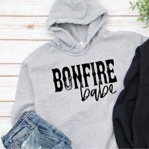 Gildan Gray Bonfire Babe Hoodie